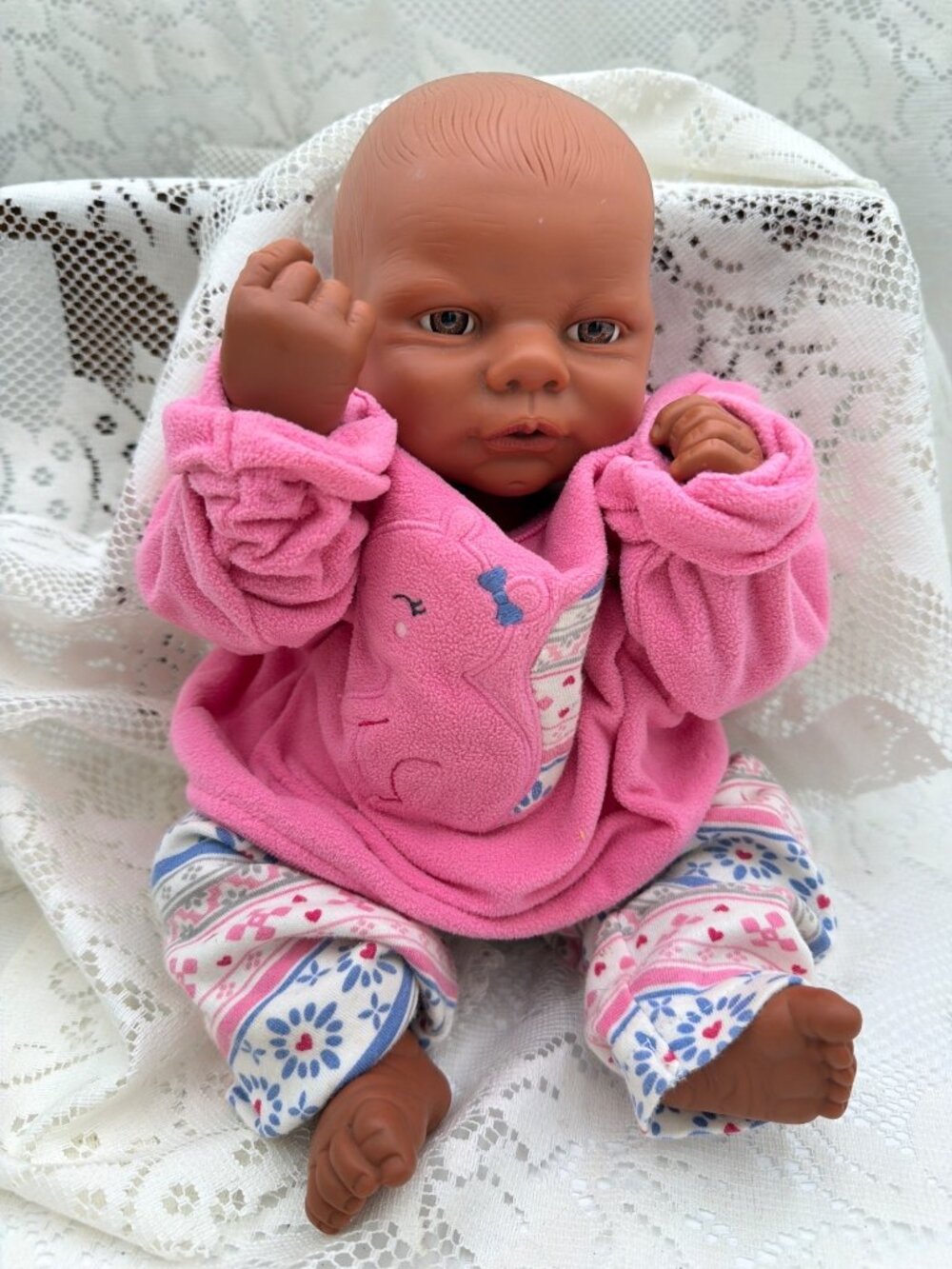 Cititoy 2004 Baby Doll Realistic Vinyl Body Pink Outfit Collectible Toy 18"